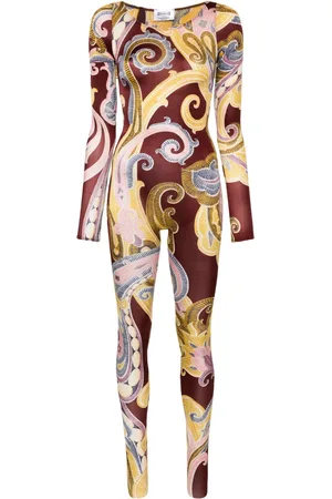 Wolford Tuta intera con stampa paisley x ETRO