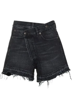 R13 Shorts con orlo sfilacciato