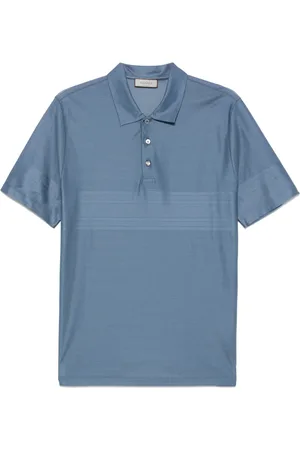 CANALI Polo in cotone con ricamo logo