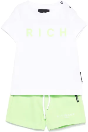 John Richmond Set con shorts e logo