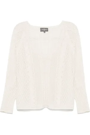 ERIC BOMPARD Top pointelle con scollo a V