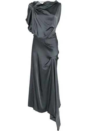 Victoria Beckham Abito midi asimmetrico drappeggiato