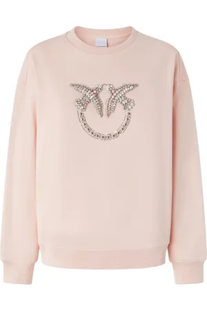 Pinko Felpa con ricamo Love Birds