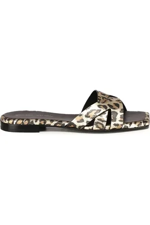 Giuliano Galiano Sandali slides in pelle