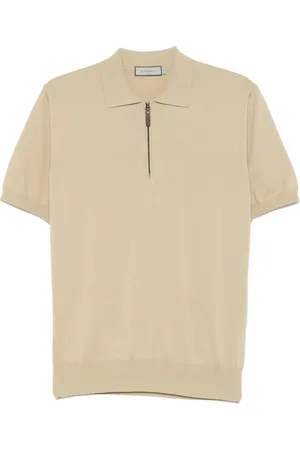 CANALI Polo in cotone con ricamo logo
