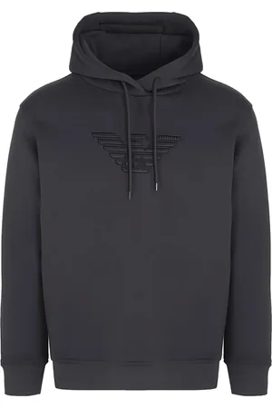Emporio Armani Felpa in cotone con cappuccio