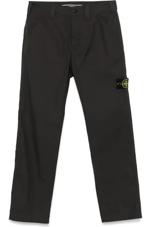 Stone Island Pantaloni con applicazione Compass