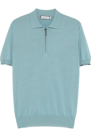 CANALI Polo in cotone con ricamo logo