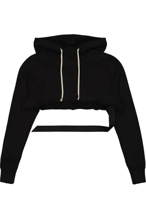 Rick Owens Felpa con cappuccio crop