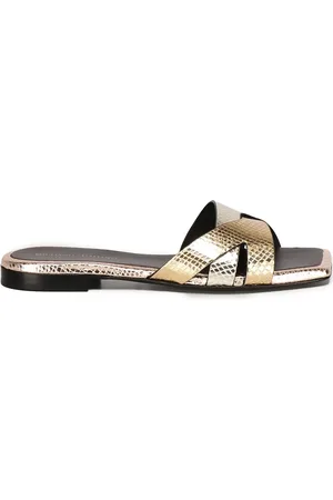 Giuliano Galiano Sandali slides in pelle