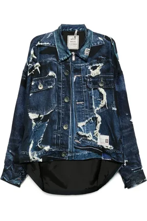 Maison Mihara Yasuhiro Giacca-camicia con stampa