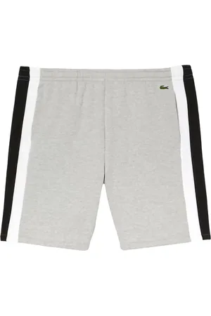 Lacoste Shorts sportivi "Grey" in pile con finitura spazzolata