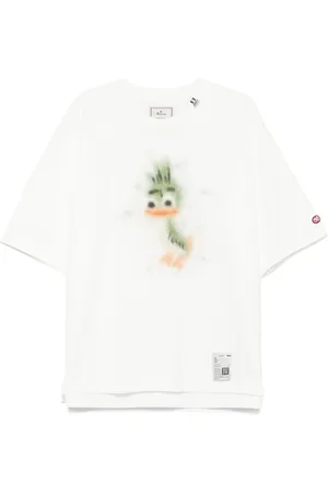 Maison Mihara Yasuhiro T-shirt con stampa Leon ed effetto vissuto