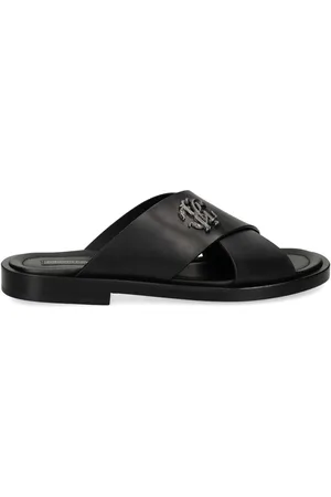 Roberto Cavalli Sandali slides Mirror Snake con monogramma
