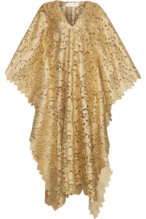 Oscar de la Renta Caftano con inserti in pizzo guipure