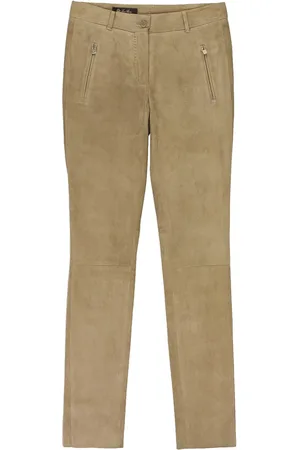 Loro Piana Pantaloni "Brown" skinny in pelle