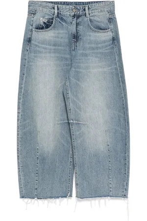 JNBY Jeans affusolati con orlo sfrangiato