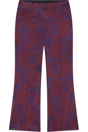 DRIES VAN NOTEN Pantaloni a fiori jacquard