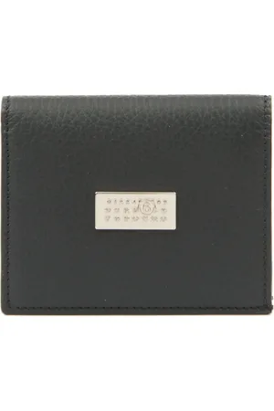 Maison Margiela Portafoglio bi-fold in pelle con logo
