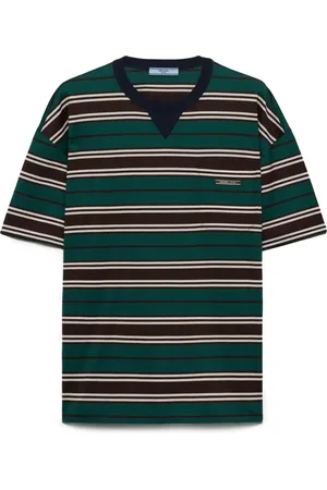 Prada T-shirt in cotone a righe