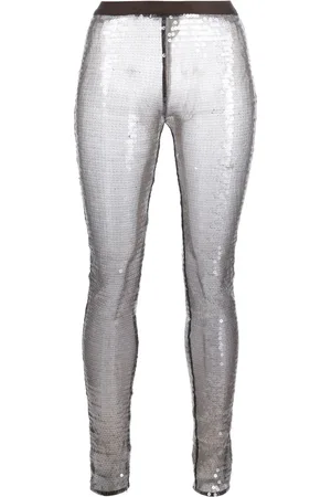 Nensi Dojaka Leggings a vita alta con paillettes