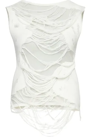 Maison Margiela Top con effetto vissuto