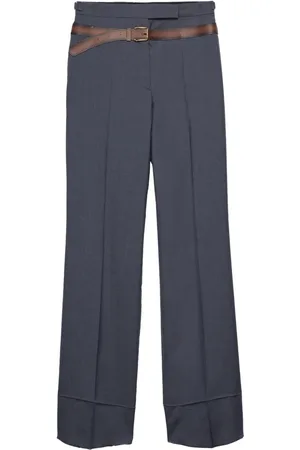Prada Pantaloni a vita alta in seta