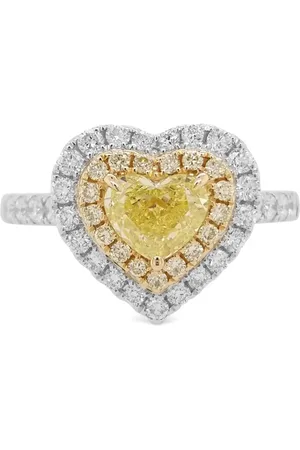 HYT Jewelry Anello Heart in oro bianco 18 carati con diamanti