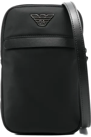Emporio Armani Borsa messenger con placca logo