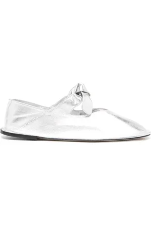 Hereu Ballerine Llasada con effetto metallizzato