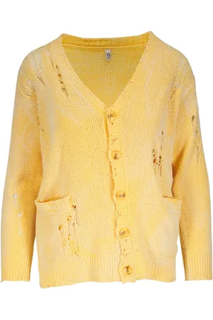 R13 Cardigan con effetto vissuto