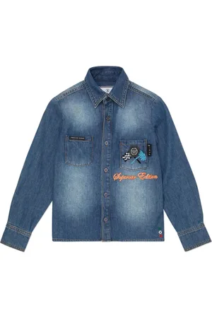 Philipp Plein Camicia denim Cars Racing