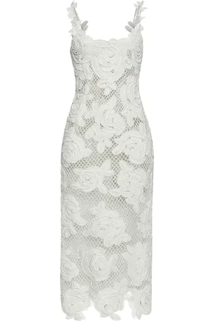 Oscar de la Renta Abito midi con ricamo