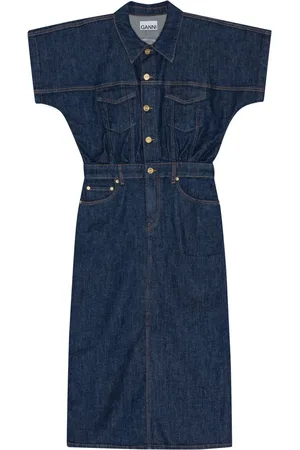 Ganni Abito midi denim Rose