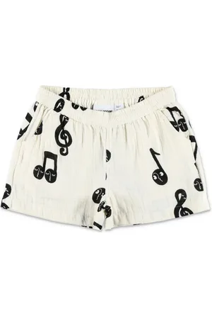 Mini Rodini Shorts con stampa note musicali