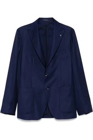 TAGLIATORE Blazer in lana vergine con revers a scialle