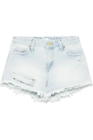 MISS GRANT Shorts denim con effetto vissuto
