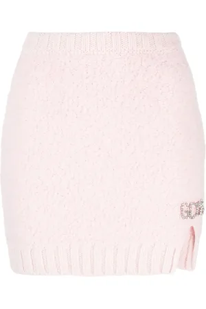 GCDS Minigonna Hairy con placca logo