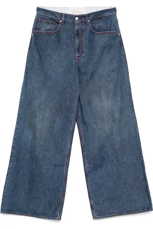 ERL Jeans con cuciture a contrasto
