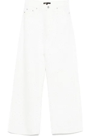 Maje Jeans a gamba ampia con strass