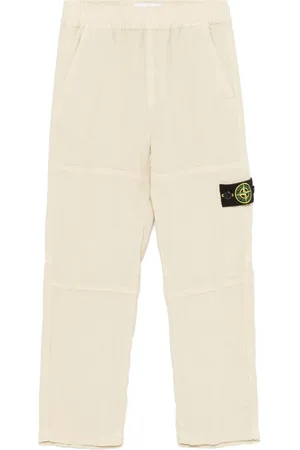 Stone Island Pantaloni con applicazione Compass