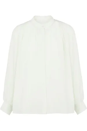 YVES SALOMON Camicia plissettata in seta