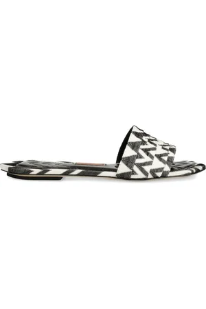 Missoni Sandali slides con stampa a zigzag