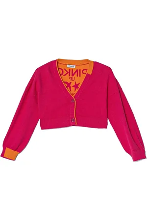 Pinko Cardigan con logo a intarsio