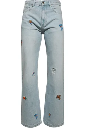 Casablanca Jeans a gamba ampia con ricamo