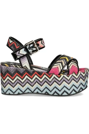 Missoni Sandali con plateau e motivo a zig zag