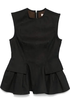 REMAIN Top denim con peplum