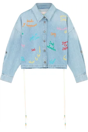 MIRA MIKATI Giacca denim Word Bubble