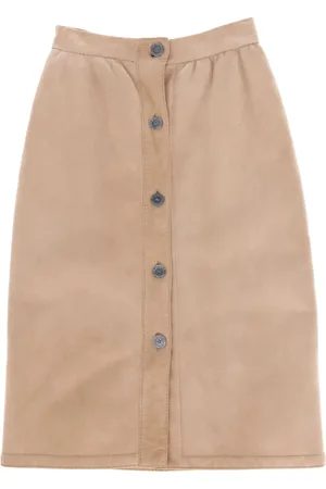 Hermès Gonna in pelle scamosciata anni 2000