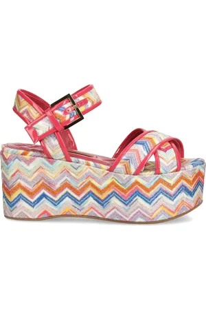 Missoni Sandali con plateau e motivo a zig zag